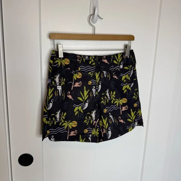 Wild Rye Outdoors Printed Black Mid Rise Sport Bike Shorts Size 0 - Picture 2 of 8